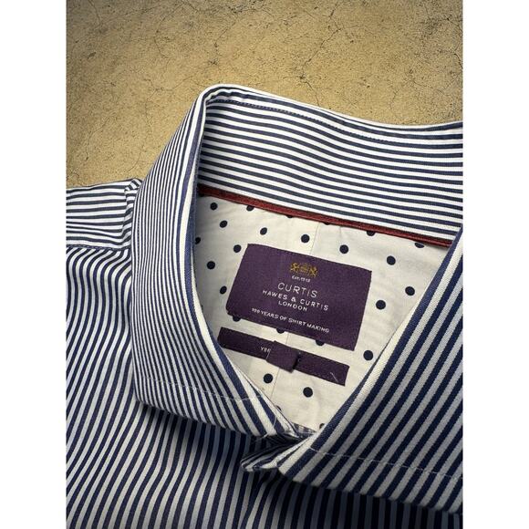 CURTIS Hawes & Curtis London York Slim Fit XXL Checkered Button-up 100% cotton - Picture 4 of 9